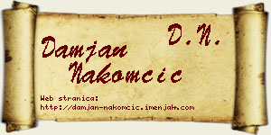 Damjan Nakomčić vizit kartica